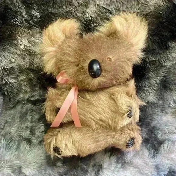 Vintage Australian Koala bear real fur plush  stuffed animal Australia real fur - Picture 7 of 12